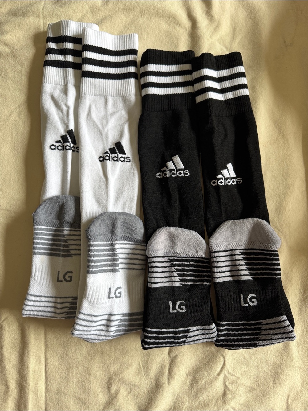 adidas Unisex Copa Zone 4 Cushion Soccer Socks in Black & White (2 pairs)